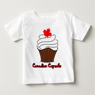 Camiseta Para Bebê T canadense infantil do cupcake