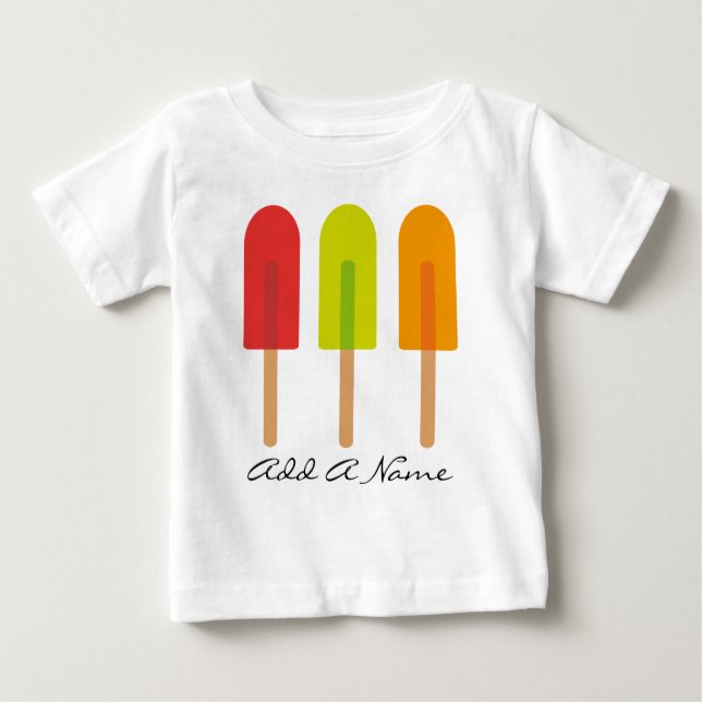 Camiseta Para Bebê T congelado personalizado dos miúdos dos deleites (Frente)