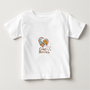 Camiseta Para Bebê T da criança das bagas da cabra