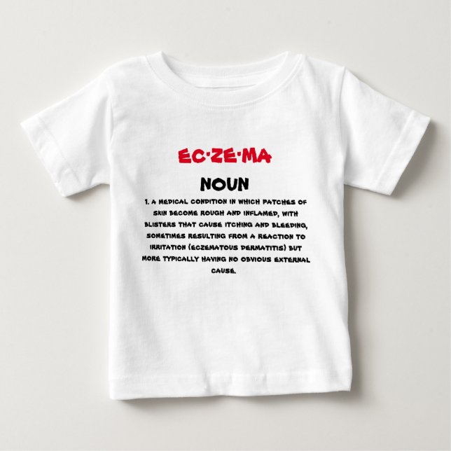 Camiseta Para Bebê T da definição do Eczema (Frente)