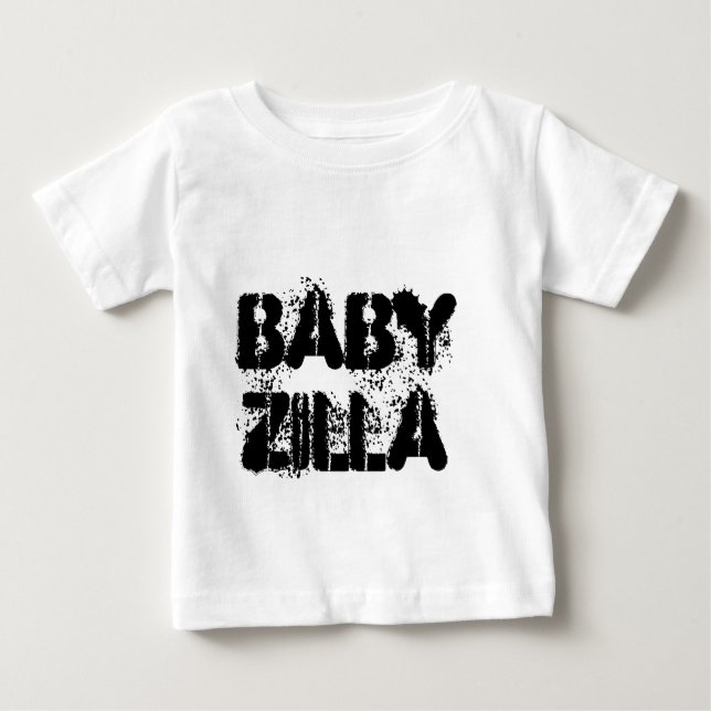 Camiseta Para Bebê T de BabyZilla (Frente)