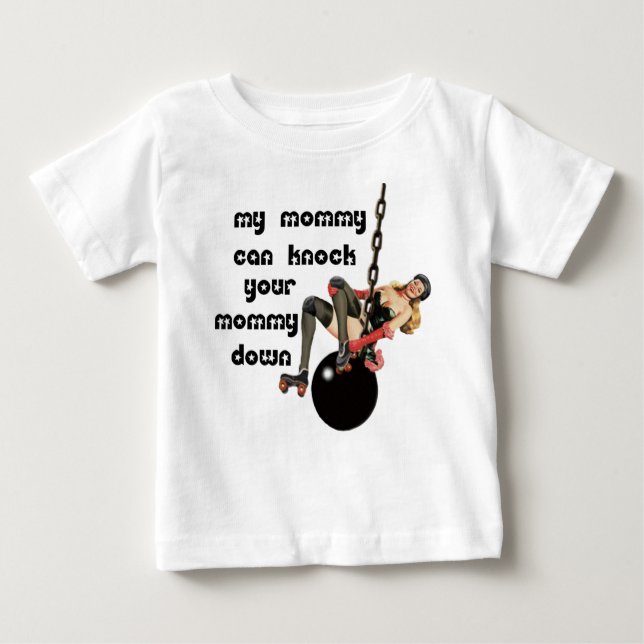 Camiseta Para Bebê T de RollerMom (Frente)