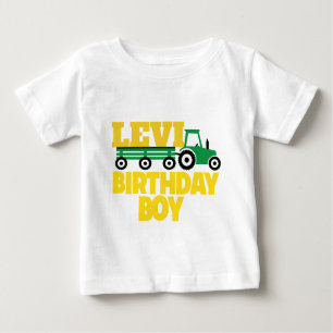 CAMISETA PARA BEBÊ T DO ANIVERSÁRIO DO TRATOR