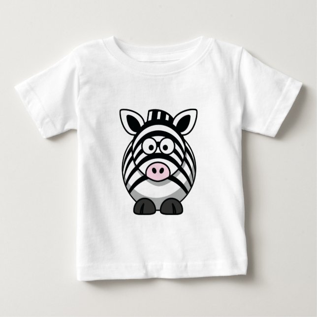 Camiseta Para Bebê T do bebê da zebra (Frente)