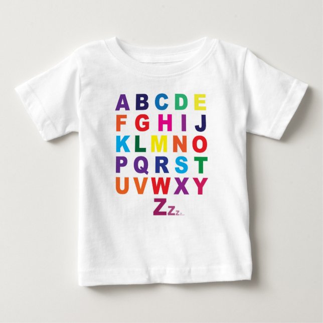 Camiseta Para Bebê T do bebê de ABC (Frente)