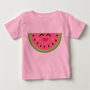 Camiseta Para Bebê T do bebê de Kawaii da melancia