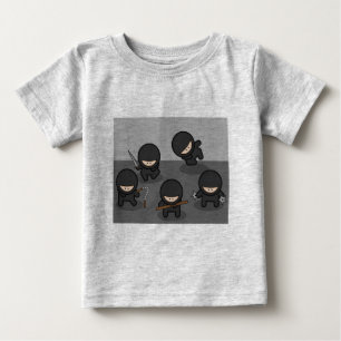 Camiseta Para Bebê T do bebê de Ninja