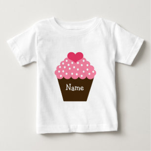 Camiseta Para Bebê T do BEBÊ do amor do cupcake