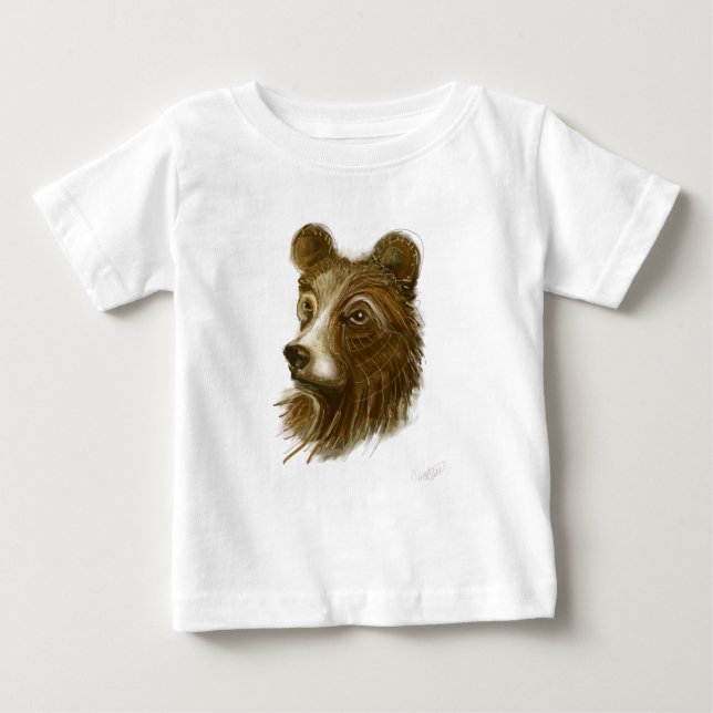 Camiseta Para Bebê T do bebê do impressão do urso (Frente)