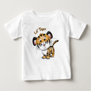 Camiseta Para Bebê T do bebê do tigre de Lil