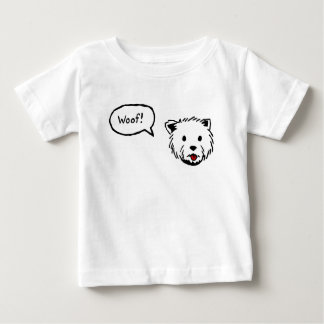 Camiseta Para Bebê T do bebê do Woof de Westie