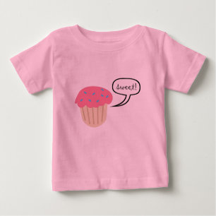 Camiseta Para Bebê T do cupcake