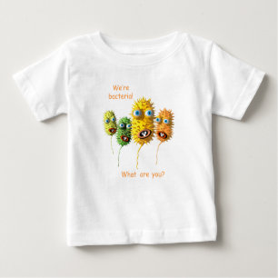 Camiseta Para Bebê T engraçado das bactérias