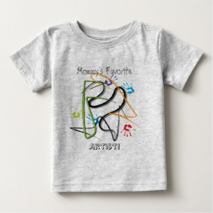 Camiseta Para Bebê T favorito do artista da mamã
