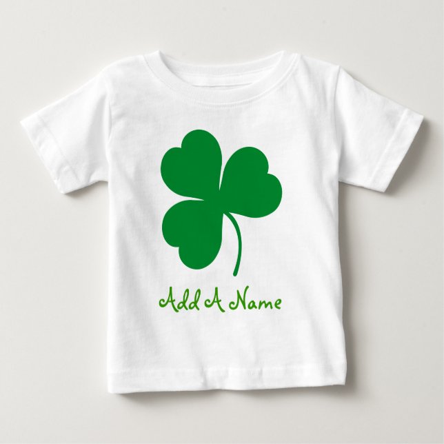 Camiseta Para Bebê T irlandês personalizado do bebê (Frente)