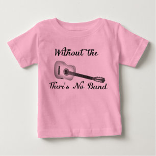 Camiseta Para Bebê T longo da Capa da criança da guitarra acústica