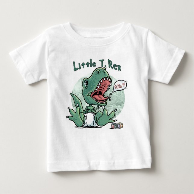 Camiseta Para Bebê T. pequeno Rex por estúdios de Mudge (Frente)