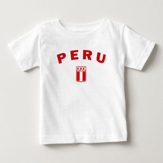 Camiseta Para Bebê T peruano do futebol de FPF (Frente)