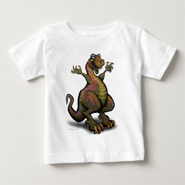 Camiseta Para Bebê T-Rex (Frente)