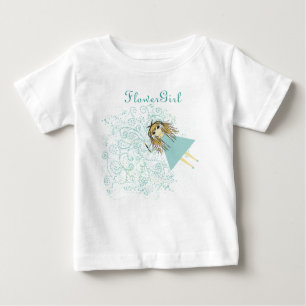 Camiseta Para Bebê T-santuários de Festa de casamento de fada branca