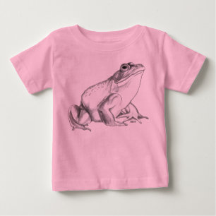Camiseta Para Bebê T-shir Sapo de Toodler Art Baby Sapo T-shir