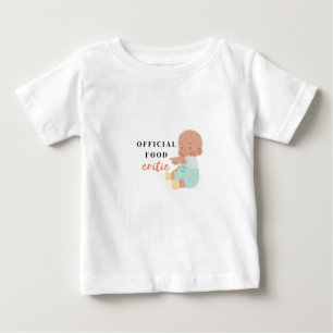 Camiseta Para Bebê T-Shirt Adorável Toddler"Crítica da Comida oficial