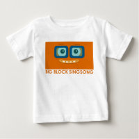 T-shirt alaranjado do bebê da banda do