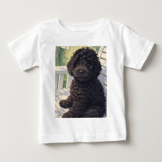 Camiseta Para Bebê T-Shirt All Sizes Cute Puppy (Frente)