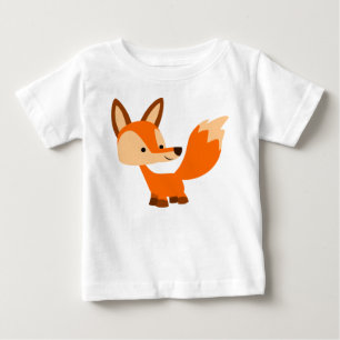 Camiseta Para Bebê T-shirt amigável bonito do bebê do Fox dos
