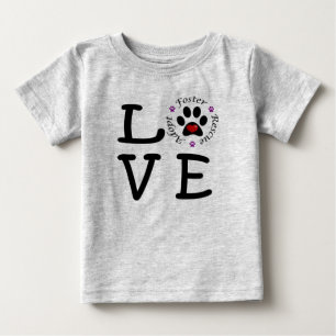 Camiseta Para Bebê T-shirt animal do jérsei da multa do bebê do amo