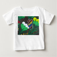 T-Shirt-Arte manual-Flor de Borboleta
