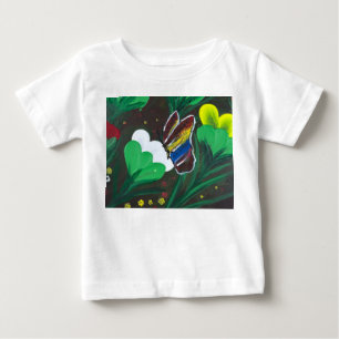 Camiseta Para Bebê T-Shirt-Arte manual-Flor de Borboleta 
