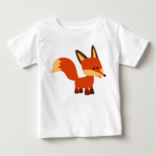 Camiseta Para Bebê T-shirt astucioso bonito do bebê do Fox dos