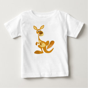 Camiseta Para Bebê T-shirt batendo bonito do bebê do canguru dos