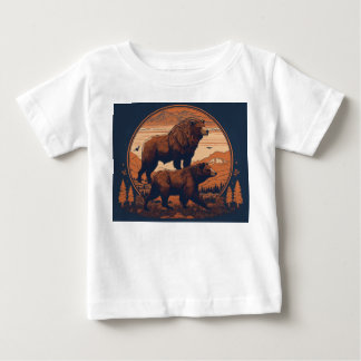 Camiseta Para Bebê T-Shirt Bear Bear Cute