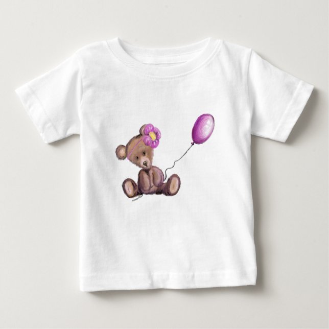 Camiseta Para Bebê T-Shirt Bear Bear Cute (Frente)