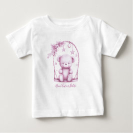 Camiseta Para Bebê T-Shirt Bear Bear Rosa