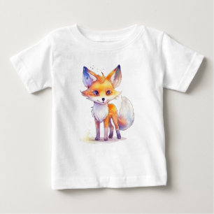 Camiseta Para Bebê T-Shirt Bebê Bonito Raposa Bebê