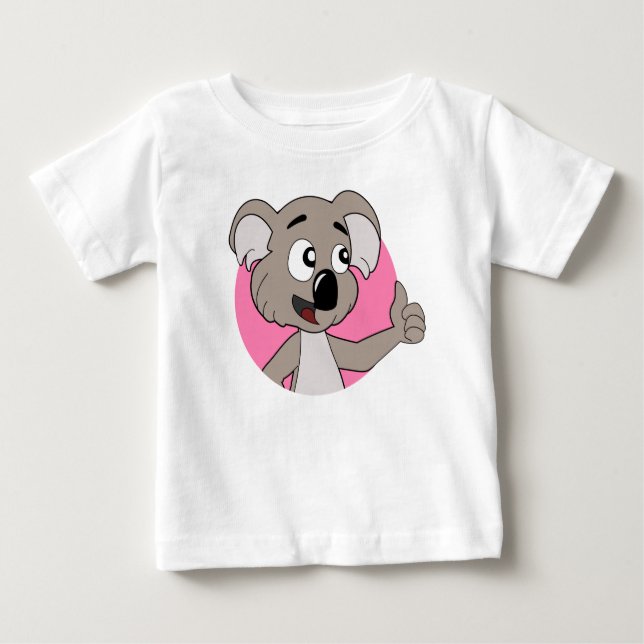 Camiseta Para Bebê T-Shirt bebê de cartoon Koala (Frente)