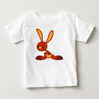 Camiseta Para Bebê T-Shirt Bebê De Coelho De Cartoon Cute Interessado