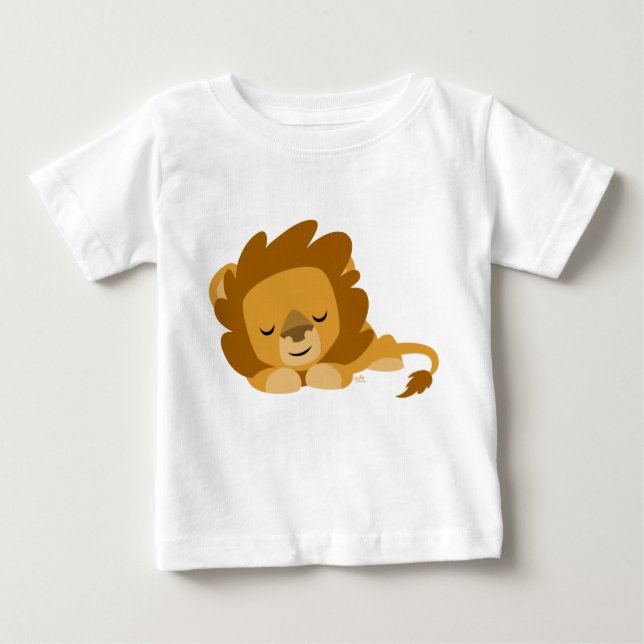 Camiseta Para Bebê T-Shirt Bebê De Leão De Leão Bonito (Frente)