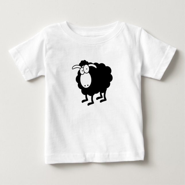 Camiseta Para Bebê T-Shirt bebê de ovelha negra (Frente)