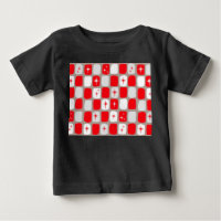 T-Shirt Bebê de Starbursts Vermelhos Retro