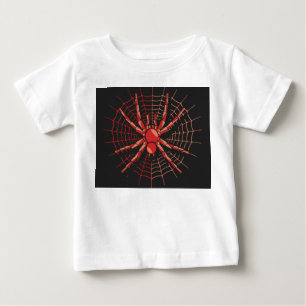 Camiseta Para Bebê T-Shirt Bebê Fine Jersey com Gráfico de aranha