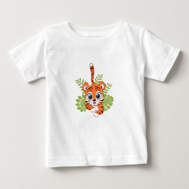 Camiseta Para Bebê T-Shirt Bebê Lion Cute (Frente)