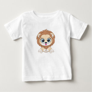 Camiseta Para Bebê T-Shirt Bebê Lion Cute