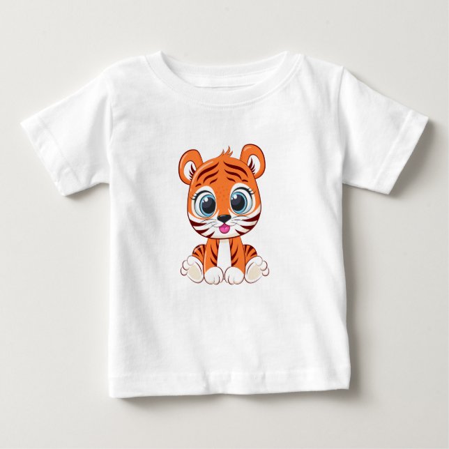 Camiseta Para Bebê T-Shirt Bebê Lion Cute (Frente)