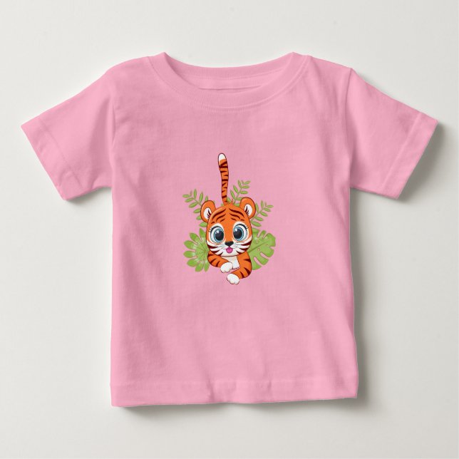 Camiseta Para Bebê T-Shirt Bebê Lion Cute (Frente)