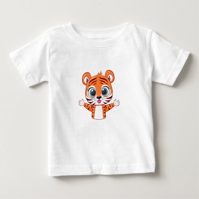 Camiseta Para Bebê T-Shirt Bebê Lion Cute (Frente)