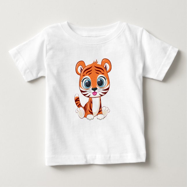 Camiseta Para Bebê T-Shirt Bebê Lion Cute (Frente)
